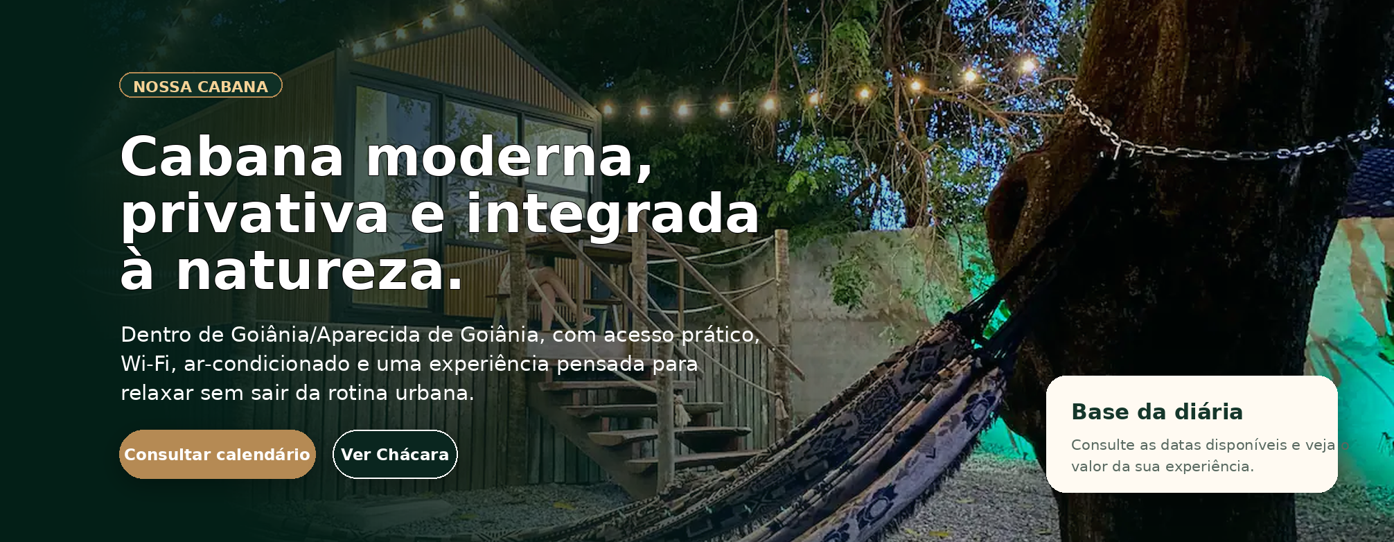 Nossa Cabana: cabana moderna, privativa e integrada à natureza